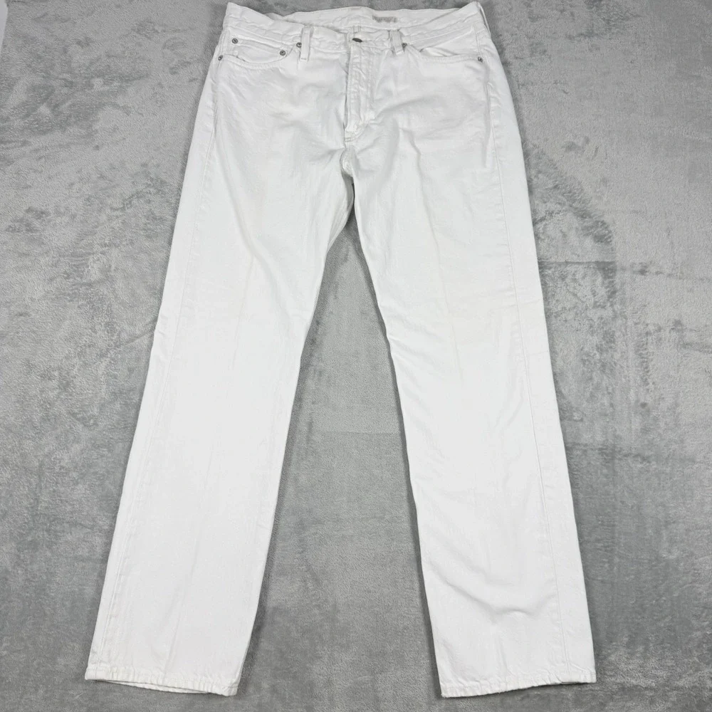 Polo Ralph Lauren Mens 34x32 Y2K Classic Fit Hudson White Straight Leg Denim